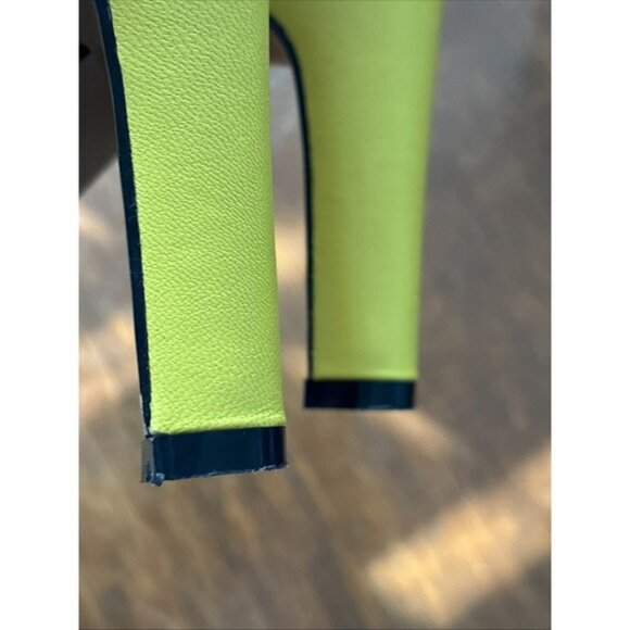 Bellini Buttery Leather Gold Bottom Silver Insole Nipped Toe Yellow 3.5" Heel 7M - Picture 12 of 12